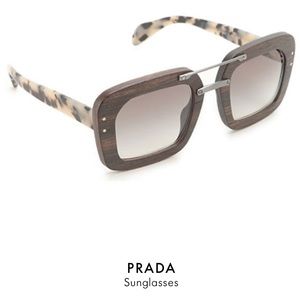 Prada wooden sunglasses. SPR 51025. LIKE NEW!
